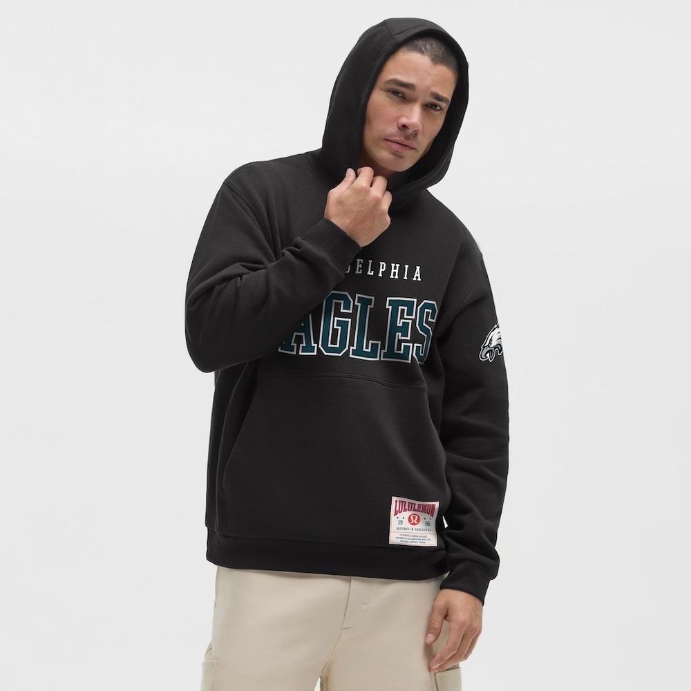 Lululemon x Philadelphia Eagles Men's Large Steady State Pullover Hoodie - New - Picture 2 of 14